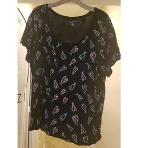 Black and Red Heart Shirt